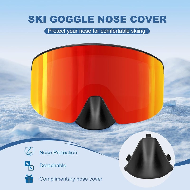 EXP VISION Ski/Snowboard Goggles, Magnetic Lens Snow Goggles with Anti-Fog & UV400 Protection for Men & Women - Image 5